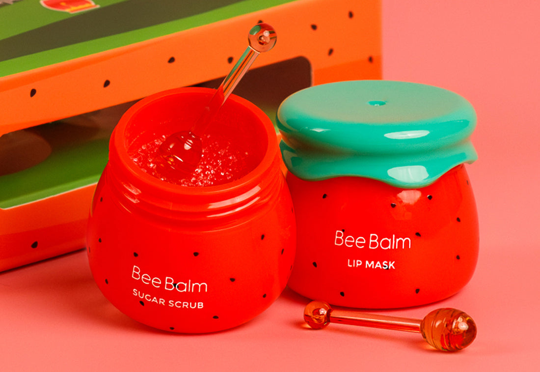 Watermelon Lip Mask + Sugar Scrub Set