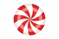create a png with white background of a circular peppermint candy with white and red, make it more icon animated less realistic.